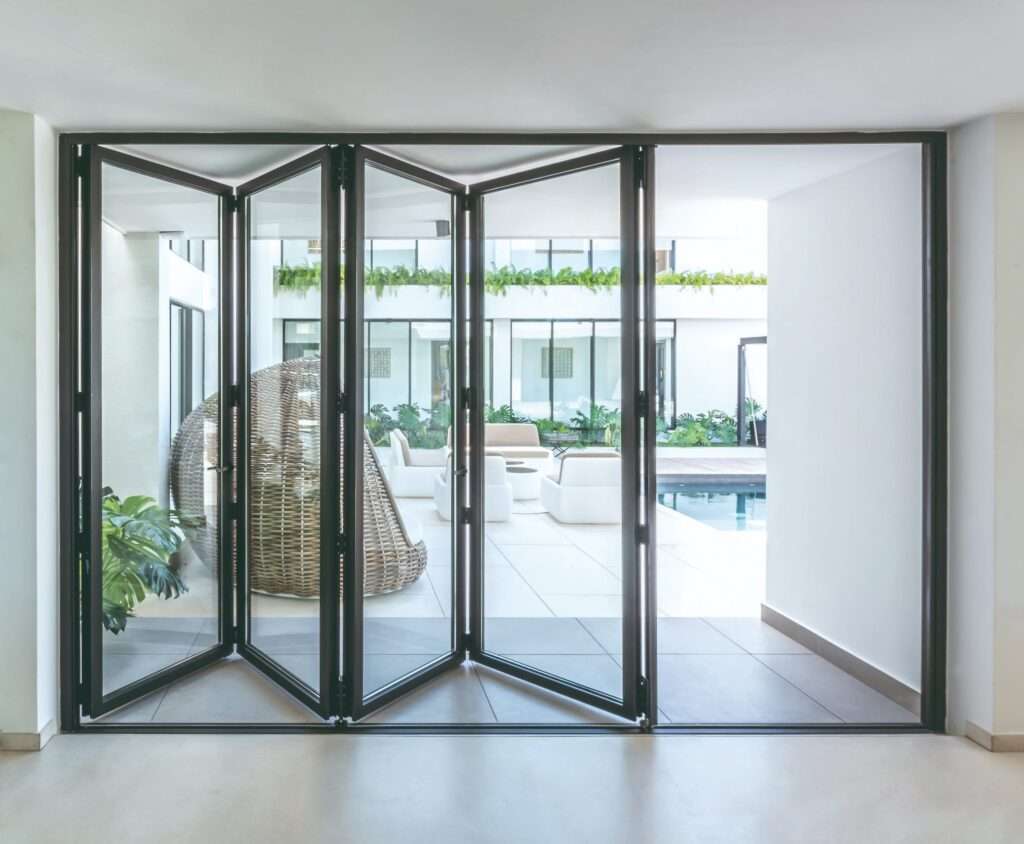 Aluminium bifold doors for commercial spaces