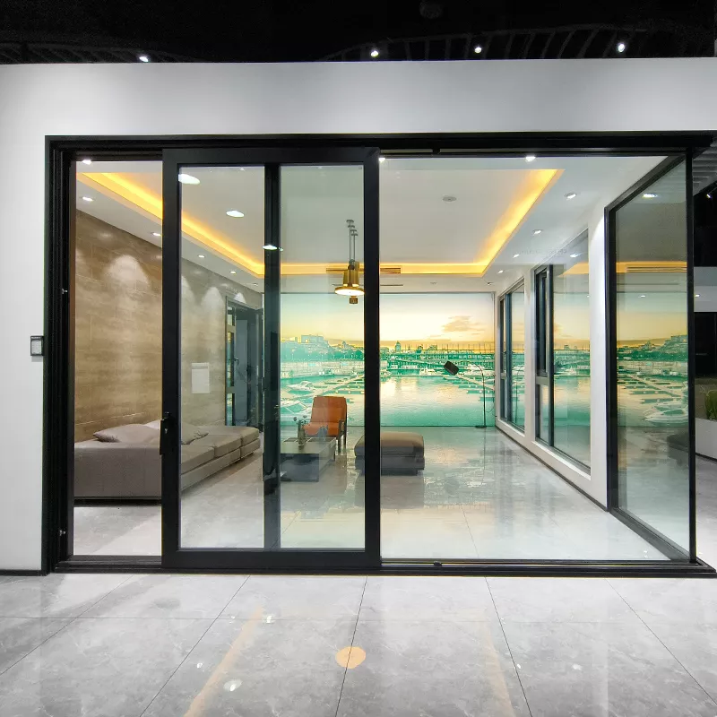 Foldable glass doors for modern interiors and seamless space transitions.