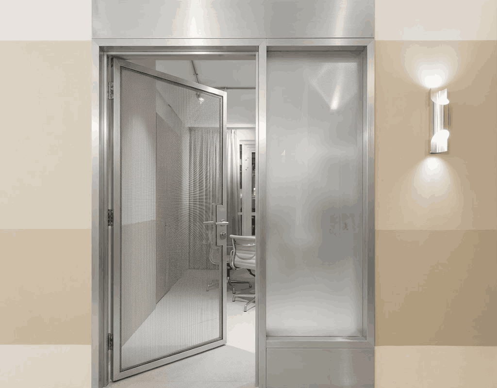 Fire-rated glass door system 120-minute rating Dubai Civil Defence approved