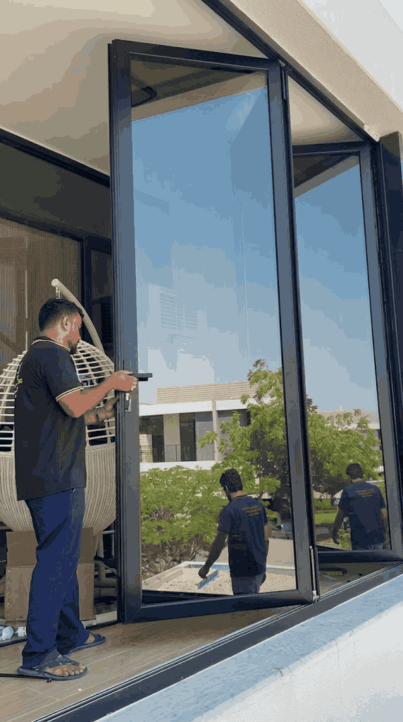 Ultra-slim sliding doors video