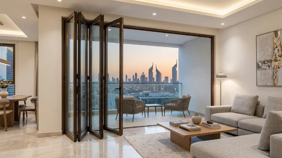 Internal bifold doors Dubai interior folding solutions