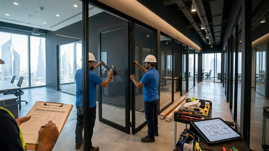 Office door pricing Dubai commercial installation costs
